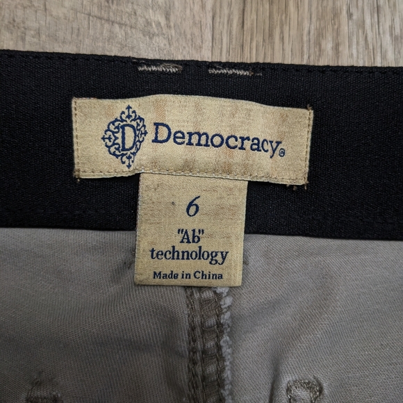 Democracy Ab Technology Greige Skinny Jeans Side Pockets Size 6 - Picture 8 of 13
